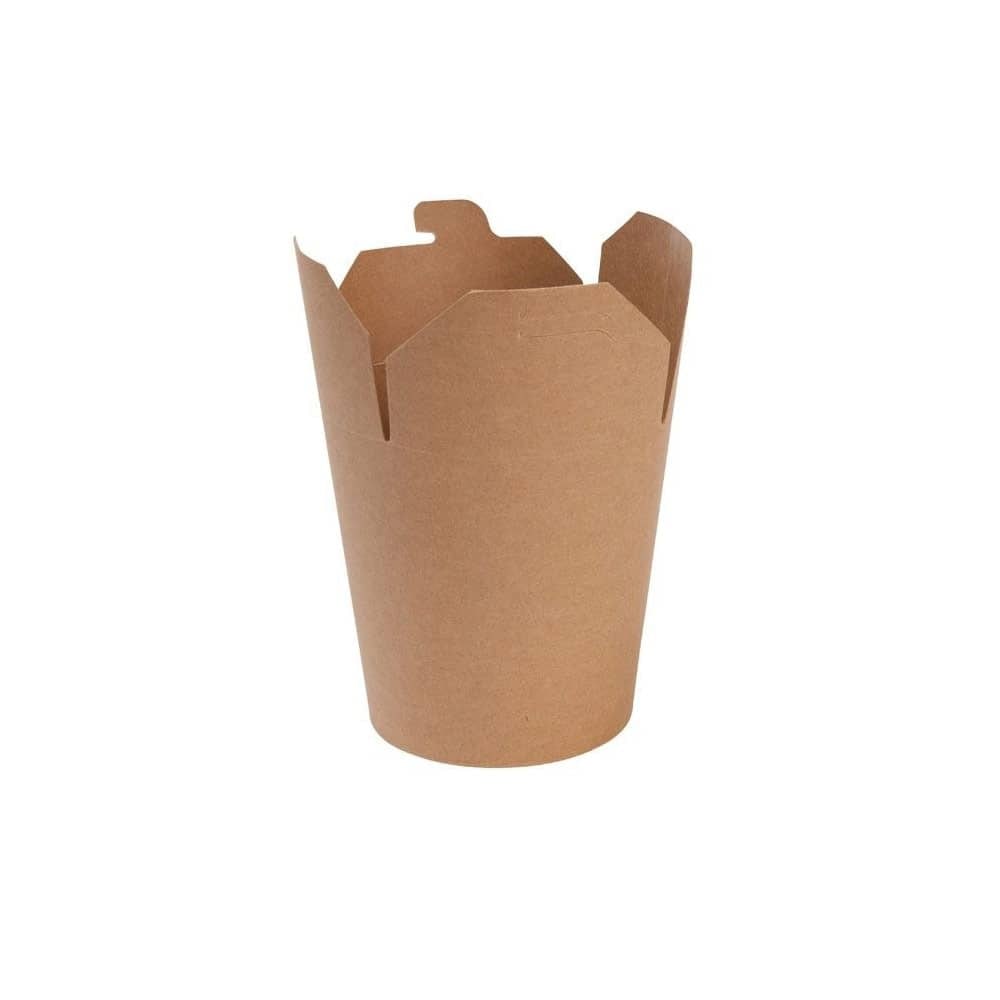 greenbox - Nudelboxen / Asiaboxen aus Karton 800 ml, braun, PLA-beschichtet, 500 St.