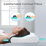 thumbnail of OLYMPIA Cuscino Cervicale MEMORY FOAM  Doppia Onda - Cuscino Memory Foam Traspirante, ergonomico, anallergico Guanciale Memory Foam Federa Lavabile