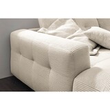 thumbnail of KAWOLA Sofa MIKA Ecksofa Cord cremeweiß Longchair links