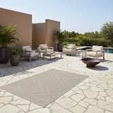thumbnail of Teppich Outdoor Boho Wetterfest Waschbar Strapazierfähig Balkon Terrasse Küche OEKO-TEX Beige 80x150 cm – CORTINA von Kadima Design