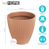 thumbnail of WellHome - Blumentopf aus rotationsgeformtem Kunststoff 105L Ø60x58cm in farbe Terrakotta - Latia Round MIDL