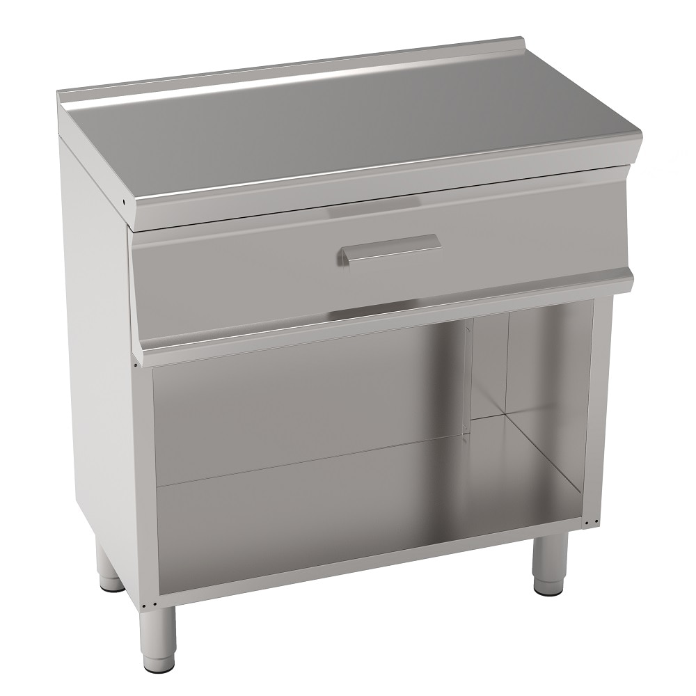 EURAST - Mesa de apoio com 1 gaveta sobre apoio aberto - 800x450x900 mm - 30021617