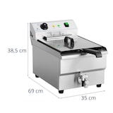 thumbnail of Royal Catering Elektro-Fritteuse - 16 l - 6000 W - 400 V - Ablasshahn -