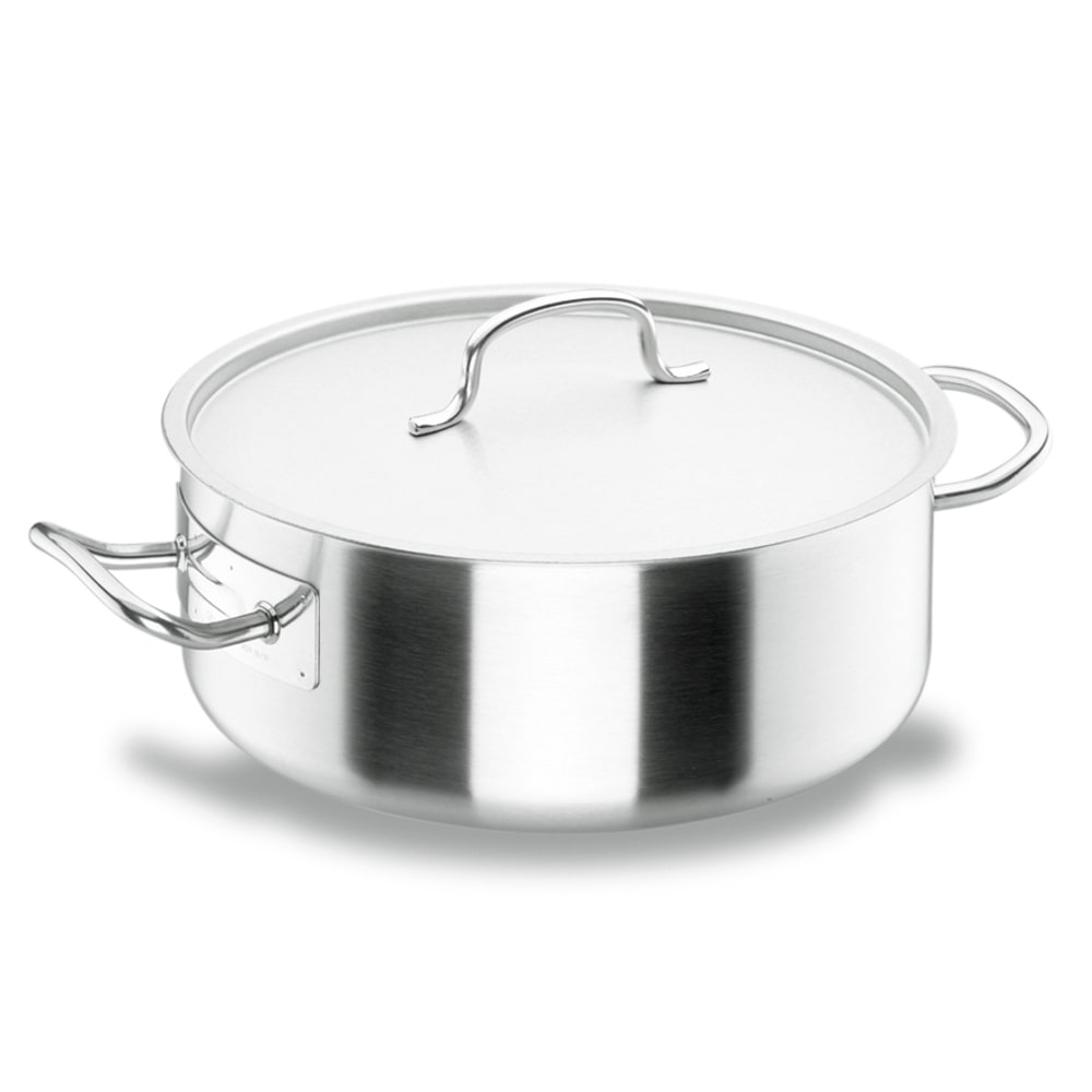 LACOR cacerola CHEF CLASSIC, acero 18/10, Ø 60 cm, 70 L, con tapa compatible, apta para horno