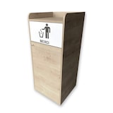 thumbnail of Poubelle snack en bois chêne clair 100L