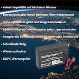 thumbnail of 2x Multipower Blei-Akku MP0,8-12H Pb 12V 0,8Ah Heim und Haus Stecker Rollladen