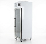 thumbnail of Romux® Gefrierschrank mit 1 Türen Glastüren 74 cm mit Umluftkühlung | Gastro Gefrierschrank aus Edelstahl mit 650 L Kapazität - 3 Einlegeböden 580 W