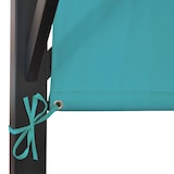 thumbnail of Pergola Baia, Garten Pavillon Terrassenüberdachung, stabiles 6cm-Stahl-Gestell + Schiebedach türkis-blau ~ 4x4m