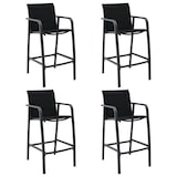 thumbnail of vidaXL Tuinbarstoelen 4 st textileen zwart