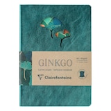 thumbnail of Clairefontaine 4x Ginkgo, Notizbuch aus Leder, A5 14,8x21 cm, 72 Blatt liniert 90g, sortiert - 115949C