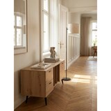thumbnail of Lowboard Eiche-Dekor 150x55x40 cm Design TV-Kommode Modern, TV-Schrank Hoch, Fernsehtisch Fernsehschrank mit Tür & Schubladen, Fernsehkommode