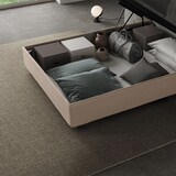 thumbnail of Mika queensize bed met gewatteerde container 120x190 duifgrijs kunstleer