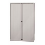 thumbnail of BISLEY Rollladenschrank abschließbar in silber Schrank aus Metall Rolladen aus Kunststoff inkl. 4 Einlegeböden