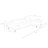 thumbnail of Angel Cerdá  Sofá Chaise Longue em couro de vaca cinzento taupe 6150C