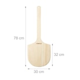 thumbnail of Relaxdays Pizzaschieber XXL, Holz, extra langer Griff, HxBxT: 1x30x78cm, Pizzaschaufel/Pizzaheber, Zubehör, natur