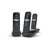 thumbnail of Gigaset AS690 TRIO téléphone DECT noir  base + 3 combinés