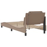 thumbnail of vidaXL Bettgestell mit LED Cappuccino-Braun 100x200 cm Kunstleder