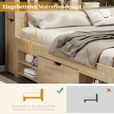 thumbnail of Kinderbett 140x200 cm mit Stauraum und Lattenrost – multifunktionales Design in Naturholz für ordentliches Kinderzimmer