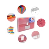 thumbnail of Exacompta - Réf. 55298E - Carton de 5 trieurs valisette Crystal - 13 compartiments - dim 33x25 cm - couleur cristal