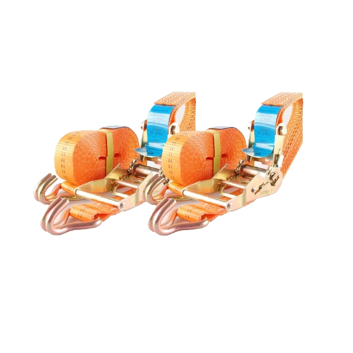 2x Profi Ratschen Spanngurt Spanngurte Zurrgurt 2-tlg 5m 2t 2to 2000kg TÜV/GS ORANGE