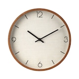 thumbnail of WellHome - Reloj de Pared Vintage Aspecto Madera con Esfera Tela Beige Ø30cm