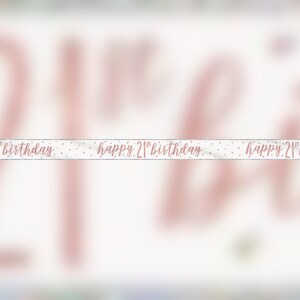 Banner roségold Zahl 21