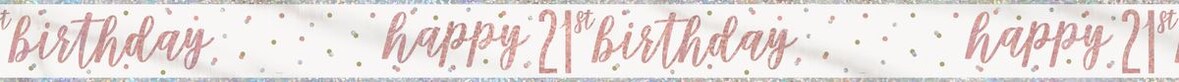 Banner roségold Zahl 21