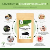 thumbnail of Charbon végétal actif bio en poudre - Digestion Ventre Plat - Colorant alimentaire Noir - Made in France - Certifié Ecocert - sachet de 150g