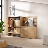 thumbnail of Scarpiera, Mobile Salvaspazio, 227x35x145cm, Camera da letto, Armadio Aperto, Cassettiera, Pannelli Decorativi, Rovere _ 458_31