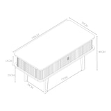 thumbnail of Helloshop26 - Mesa lateral/console de bambu 100 x 50 x 40 cm azul natural 03_0010867