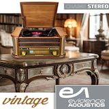 thumbnail of Tourne-Disque Evidence Acoustics EA-PL400 - Vinyle 33/45/78, 60W PMPO, Radio FM, CD, Cassette, Bluetooth USB, REC, rétro, Bois