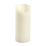 thumbnail of Bougie LED en cire rustique Ivoire à piles imitation flamme vacillante H18cm Timer Blanc chaud Lotti