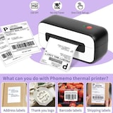 thumbnail of Mini Imprimante Étiquettes Adresses Thermique 203DPI USB Pour PC Mac Linux Violet 2 YONIS