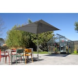 thumbnail of Parasol en aluminium laqué et toile Olefin gris anthracite - EOLO