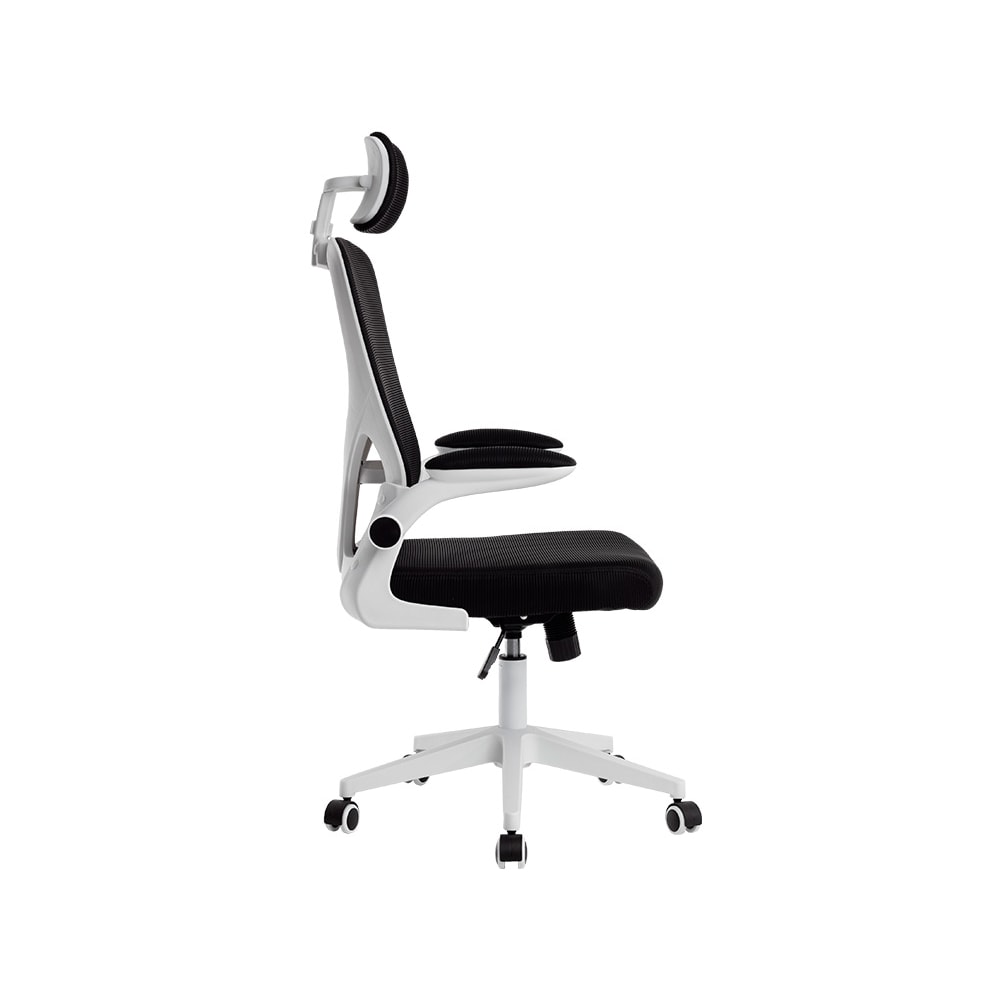 Cadeira Ergonomica Q-Connect Palermo Malha Base Nylon Alt Max 1300 Mm Larg 610 Mm Prof 600 Mm Rodas Premium Cor Branco/P