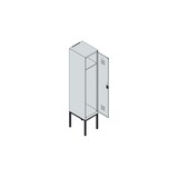 thumbnail of C+P Spind Classic PLUS, Gestell, 1 Abteil, 2120x400x500mm, 7035/5012