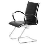 thumbnail of Konferenzstuhl / Freischwinger / Stuhl PARMA V Leder schwarz Chrom hjh OFFICE