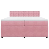 thumbnail of vidaXL Boxspringbett mit Matratze Rosa 200x200 cm Samt