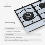 thumbnail of Ignito Chef Edition Gaskochfeld | 5 Brenner | elektr. Zündung | Wok | für Flüssig- oder Erdgas Weiß