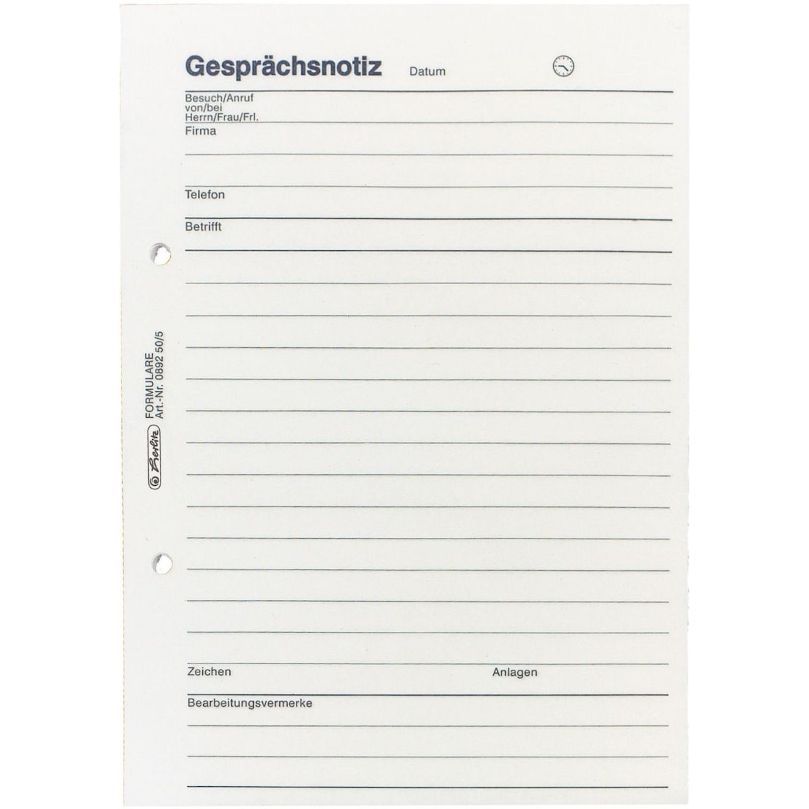 Gesprächsnotizblock A5 50 Blatt