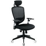 thumbnail of SIGMA EC504 silla de oficina, plástico, reposacabezas, brazos ajustables, negro