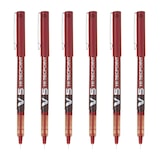thumbnail of PILOT - Set de 6 Bolígrafos Roller V5 HI-TECPOINT Punta Extra Fina 0.5 mm. Rojo