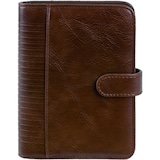 thumbnail of bind Systemplaner A5 aus braunem Lederimitat mit Druckknopfverschluss, Einsteckfach, Visitenkartenfächern, inkl. Office-Einlage, ohne Kalender, 15601