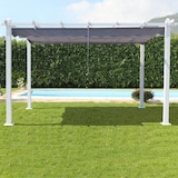 thumbnail of Pergola Gazebo 3x4 da Giardino Telo Poliestere 180 g/mq Scorrevole, Struttura in Acciaio e Metallo, 300x400 Esterno Bar Ristoranti - Grigio/Tortora