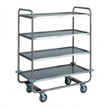 Carrello di servizio per trasporto pesante cm 110 x 60 x 130h nr. 4 piani 100 X 50