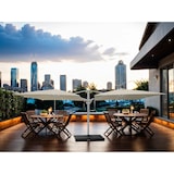 thumbnail of METRO PROFESSIONAL Ombrellone doppio quadrato, alluminio, 3 x 3 m, idrorepellente, beige/argento