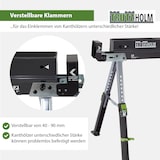 thumbnail of Sägebock 2.0 DELUXE 9-fach höhenverstellbar Klappbock aus Stahl Traglast 650 kg Arbeitsbock Werkbock