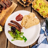 thumbnail of BIOZOYG 100 Stück Einwegteller 23cm Pappteller rund, weiß, Partygeschirr, Einweggeschirr, Wegwerfteller, kompostierbar, biologisch abbaubar