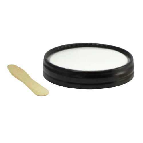 2176 Pappdeckel Ø 69 mm mit schwarzem Rand und Holzspatte – für Eisbecher