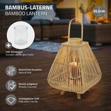 thumbnail of ECD Germany Bambus Laterne, Windlicht 55,5 cm Holzfarbe, Gartenlaterne mit Henkel & Glaseinsatz, Bambuslaterne, Kerzenhalter Innen/Außen, Deko Laterne